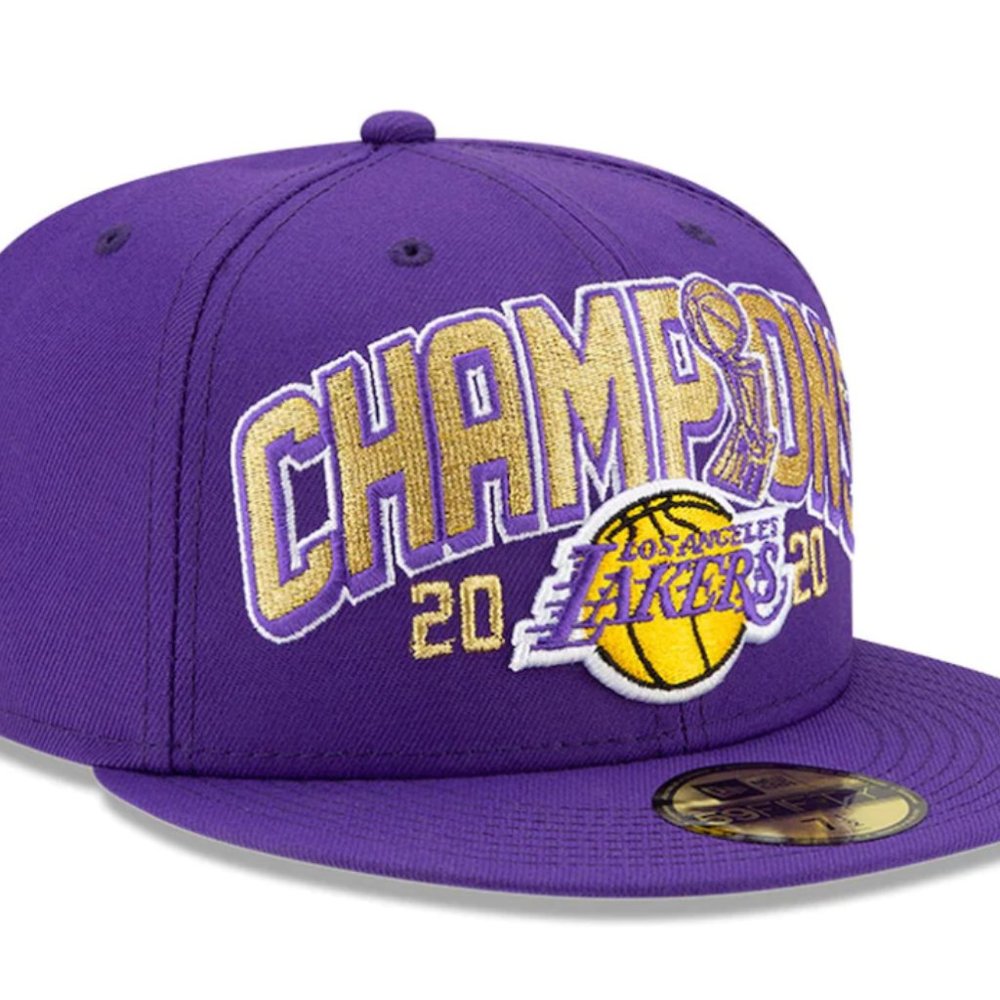 New Era LA Lakers Patch 2020 NBA Champions Fitted Hat - Picture 3 of 4
